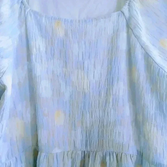 Love Olive Co Floral Midi Dress in Light Blue - Picture 4 of 5